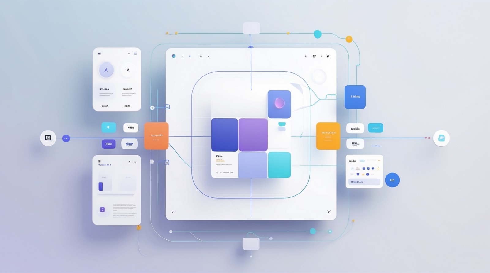 Un gráfico muestra como se conectan los componentes de la (UX) de uan web